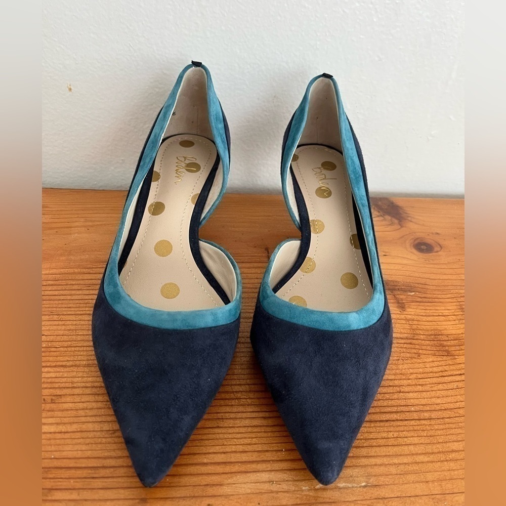 NWOT Boden Two Tone Leather Kitten Heels